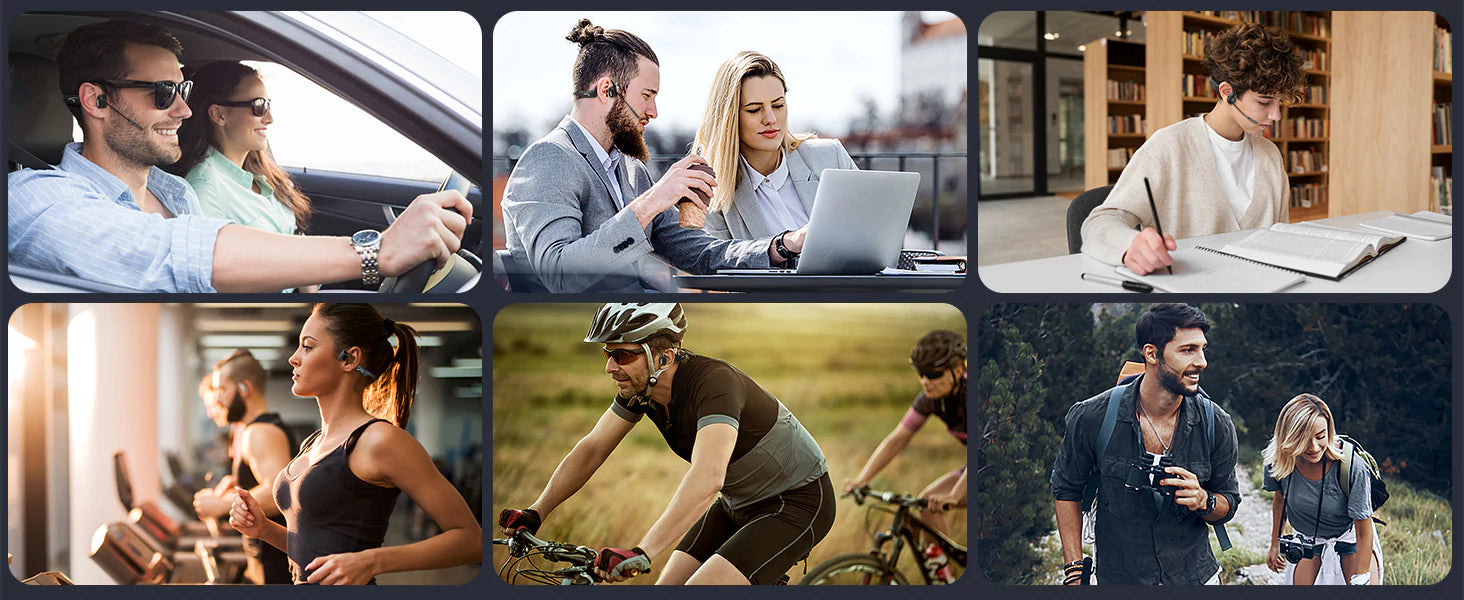 Bone Conduction Headphone with Boom Mic M100V
