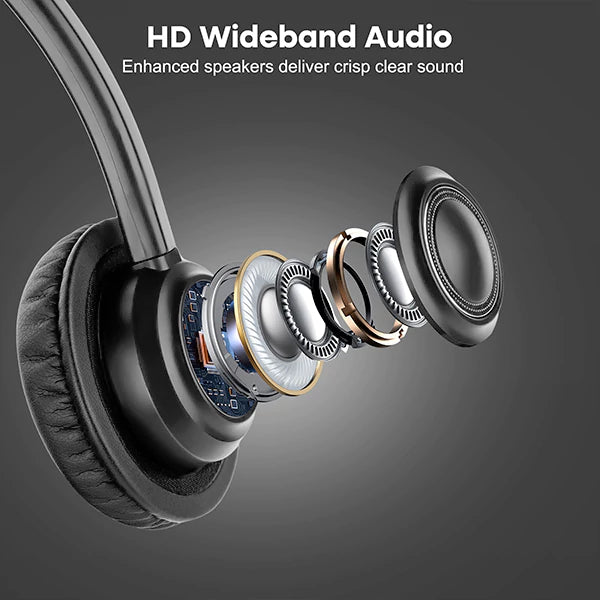 wired over ear headphones with mic